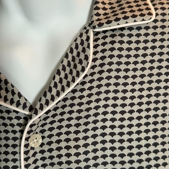 Men's Black and White Checkered Shirt - Picture 7 of 10